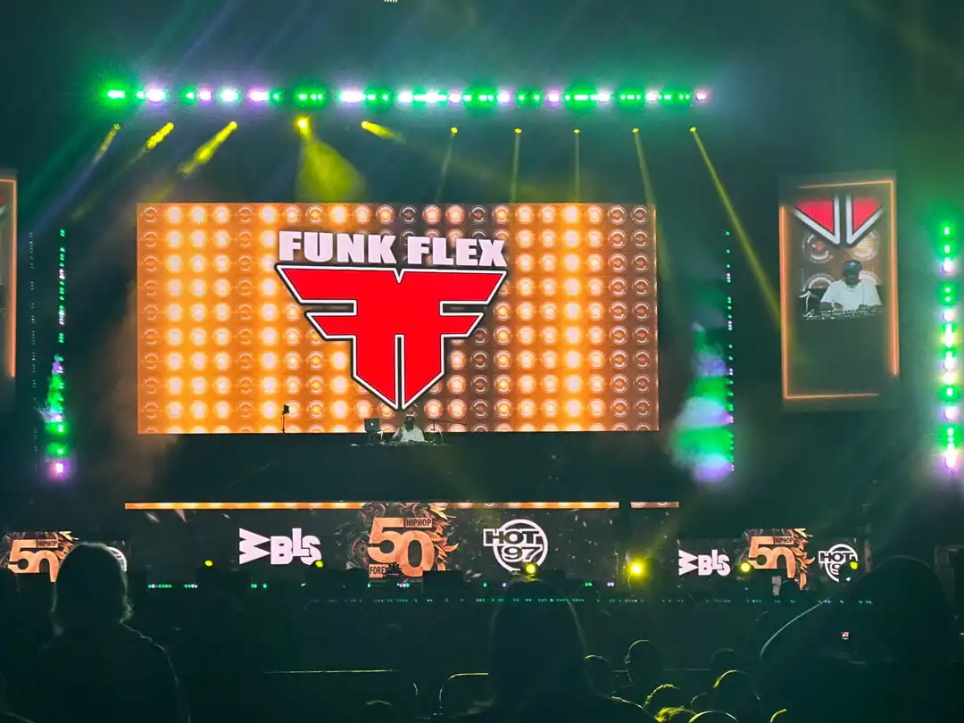 All Visual Productions Funk Flex Hip Hop 50 LED Wall and Stage Design – Edward D’Amico NYC Live Music Event Production