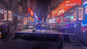 All Visual Productions delivered LED tiles and front-of-house engineering for Dick Clark’s Rockin’ New Year’s Eve in Times Square.